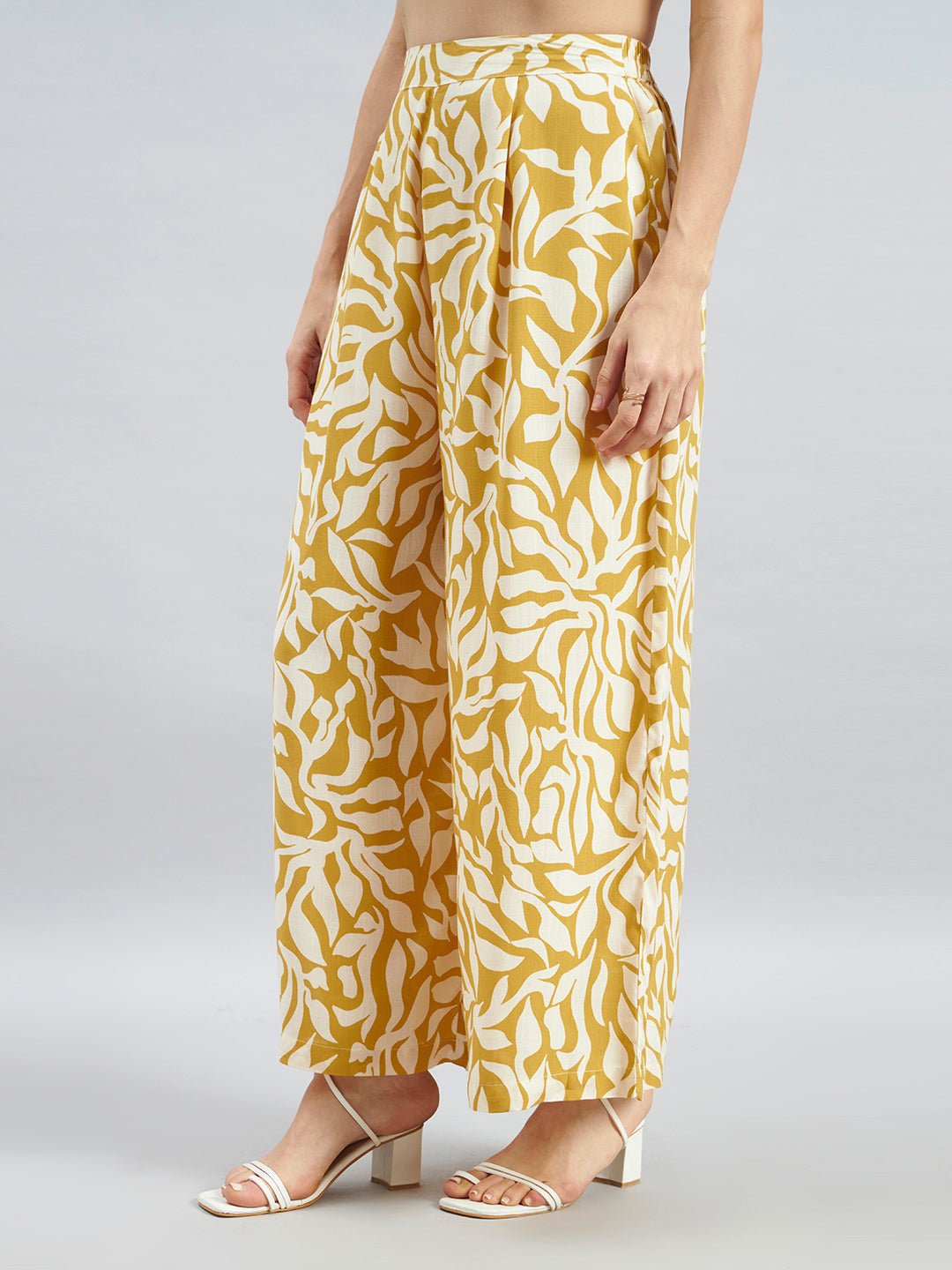 Mustard Viscose Printed Coord Set