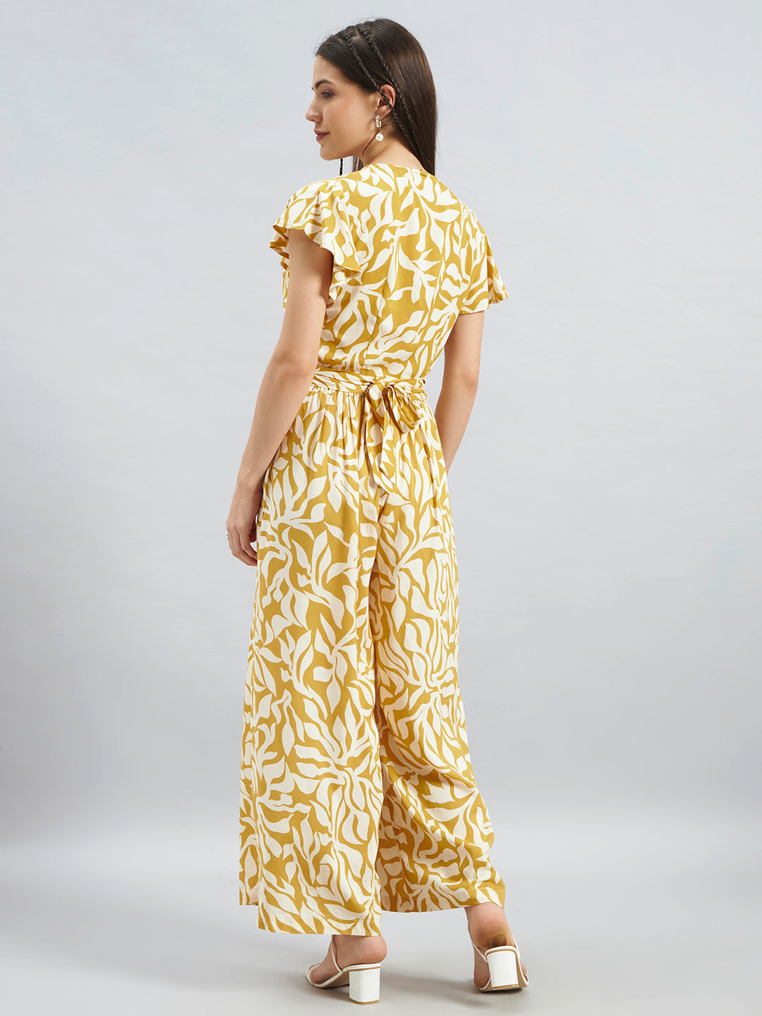Mustard Viscose Printed Coord Set