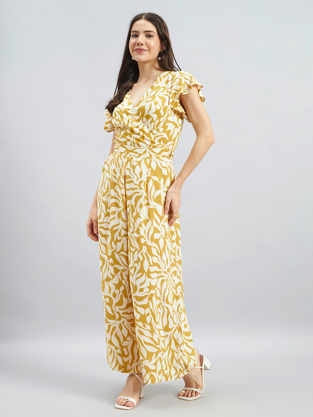 Mustard Viscose Printed Coord Set