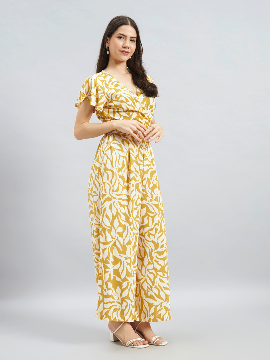 Mustard Viscose Printed Coord Set