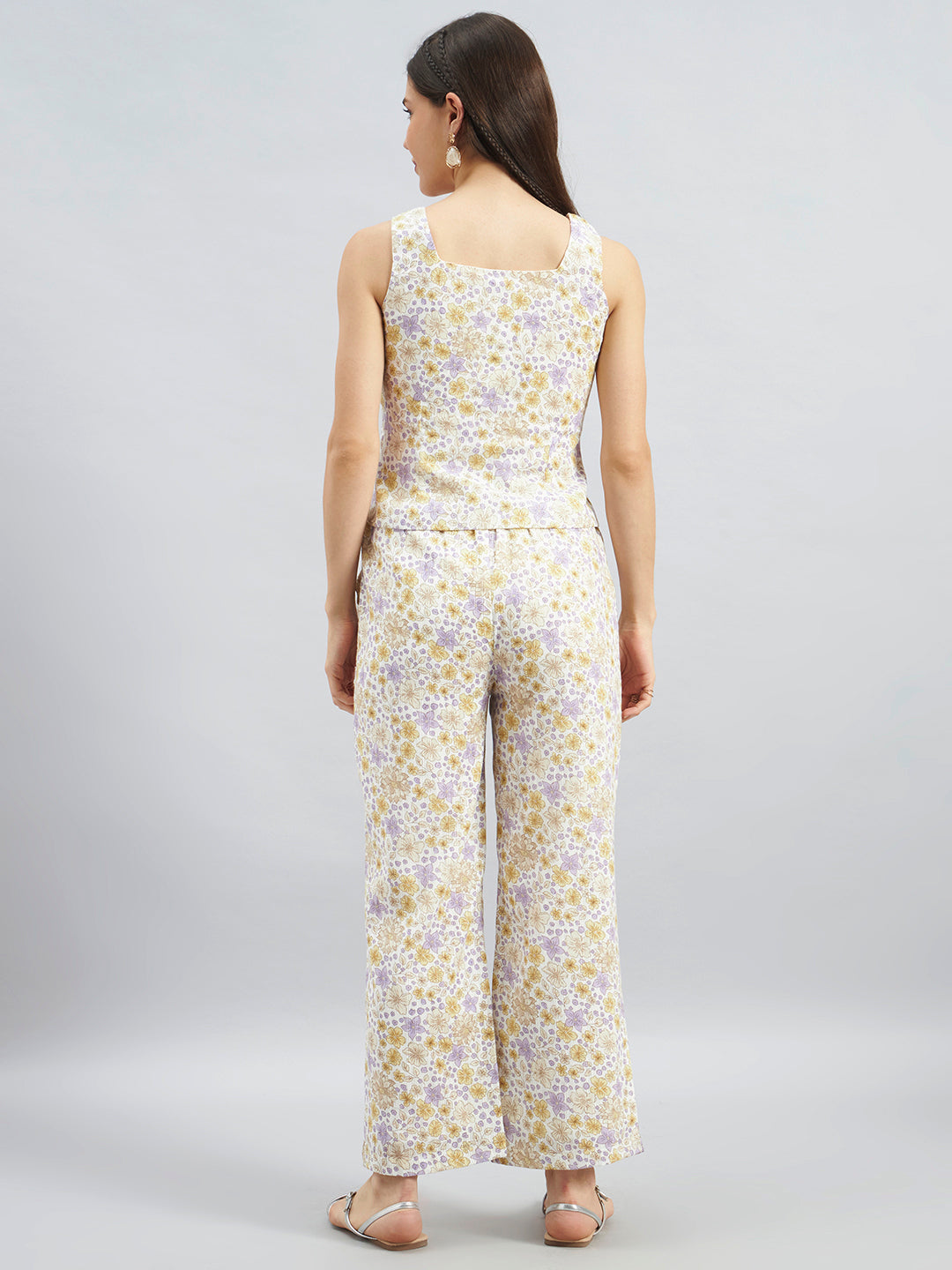 Ivory Floral Printed Cotton Co-ord Set